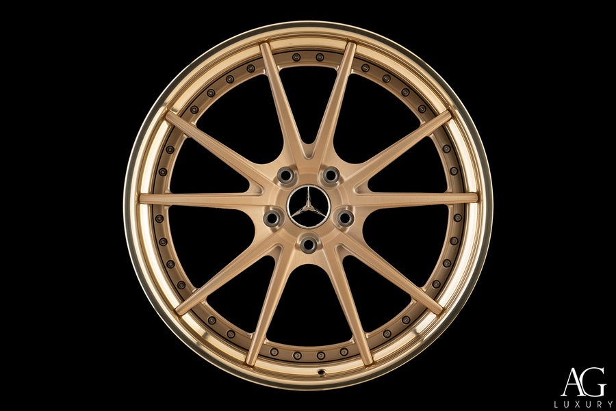 AG Luxury AGL19 brushed champagne 3-piece forged wheel