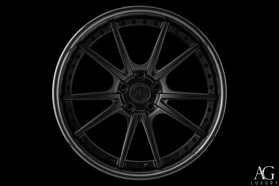 AG Luxury AGL19 matte black carbon fiber forged wheel