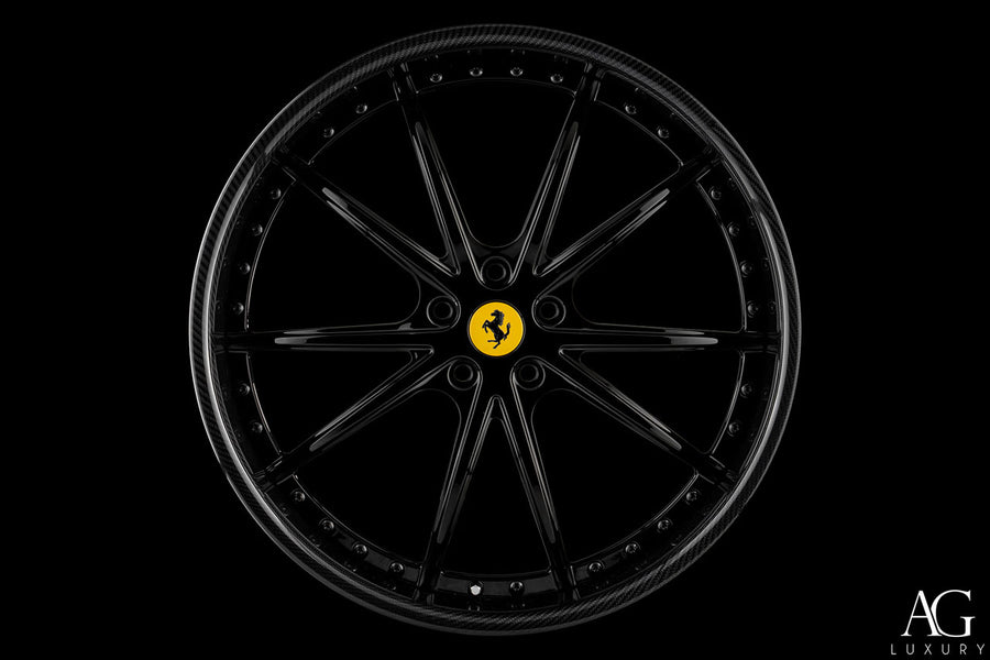 AG Luxury AGL19 gloss black carbon fiber forged wheel