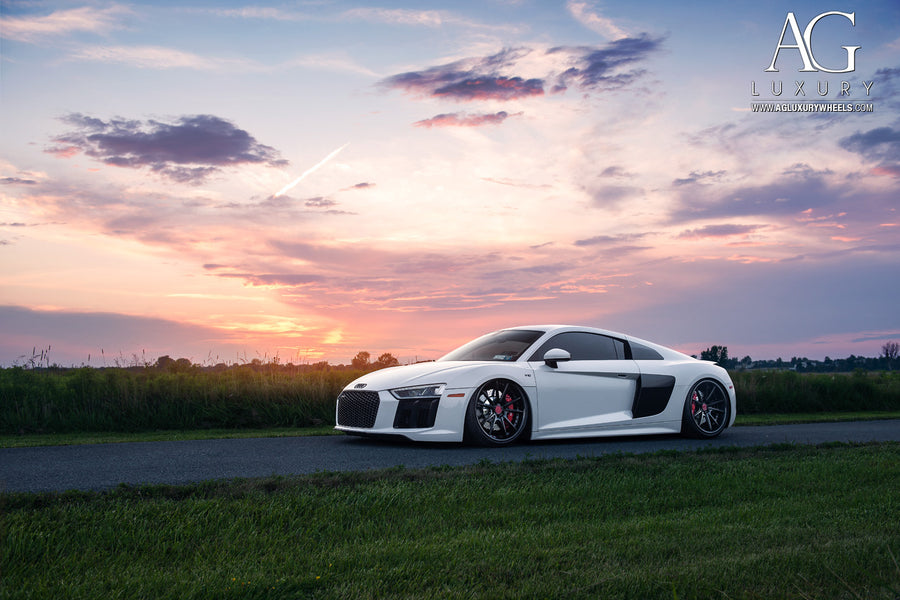 Audi R8 on AG Luxury AGL19 forged wheels in gloss black finish