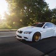 BMW Liberty Walk E92 M3 on AG Luxury AGL19 forged wheels in gold finish