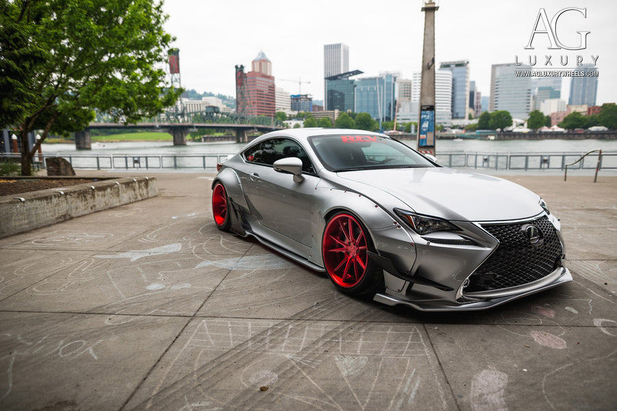 Lexus RC350 F Sport on AG Luxury AGL19 forged wheels in brushed / candy finish