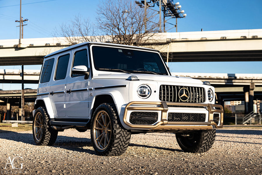 Mercedes-Benz G63 AMG on AG Luxury AGL19 forged wheels in brushed / champagne finish