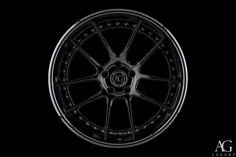 AG Luxury AGL21 gloss black 3-piece forged wheel