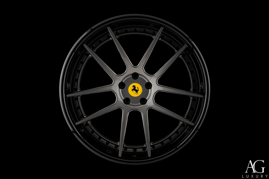 AG Luxury AGL21 gloss black gunmetal 3-piece forged wheel
