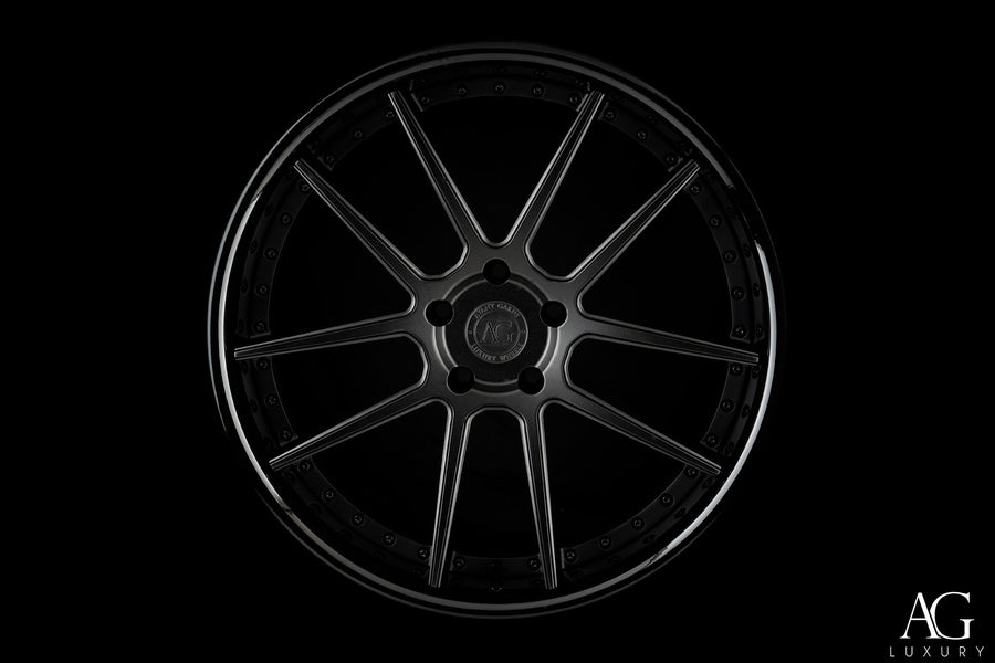 AG Luxury AGL21 gloss black matte black forged wheel