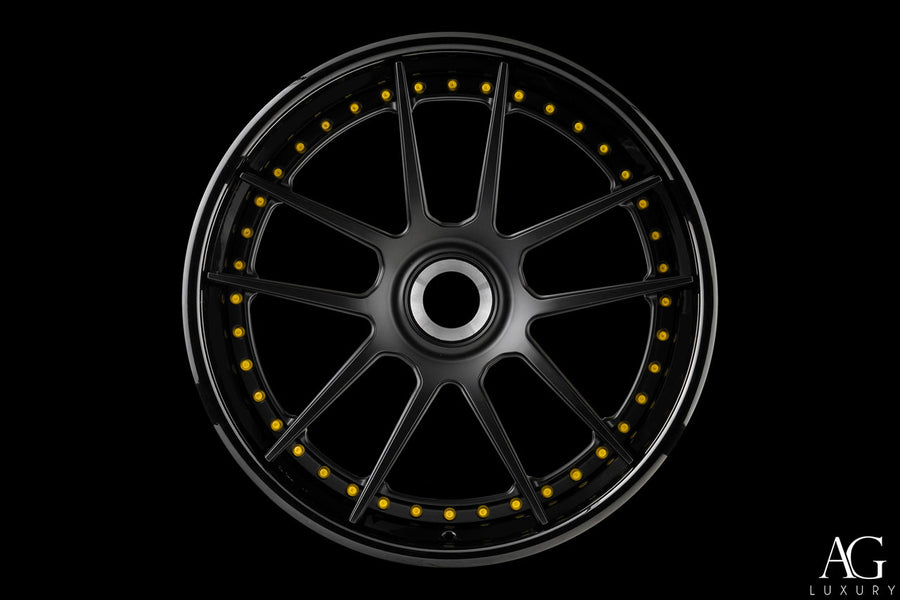 AG Luxury AGL21 gloss black matte black 3-piece forged wheel