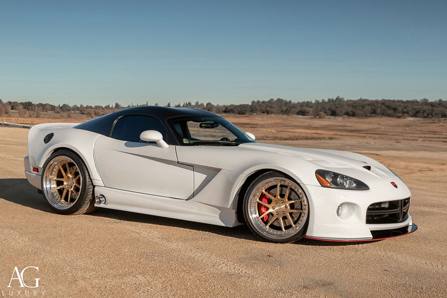 Dodge Viper on AG Luxury AGL21 forged wheels in brushed / chrome finish