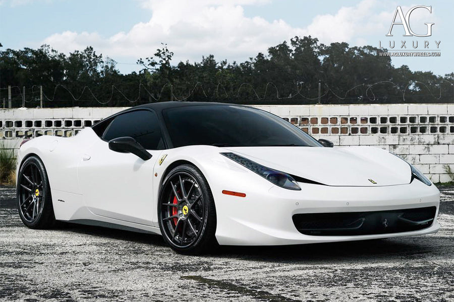 Ferrari 458 Italia on AG Luxury AGL21 forged wheels in brushed / grigio finish