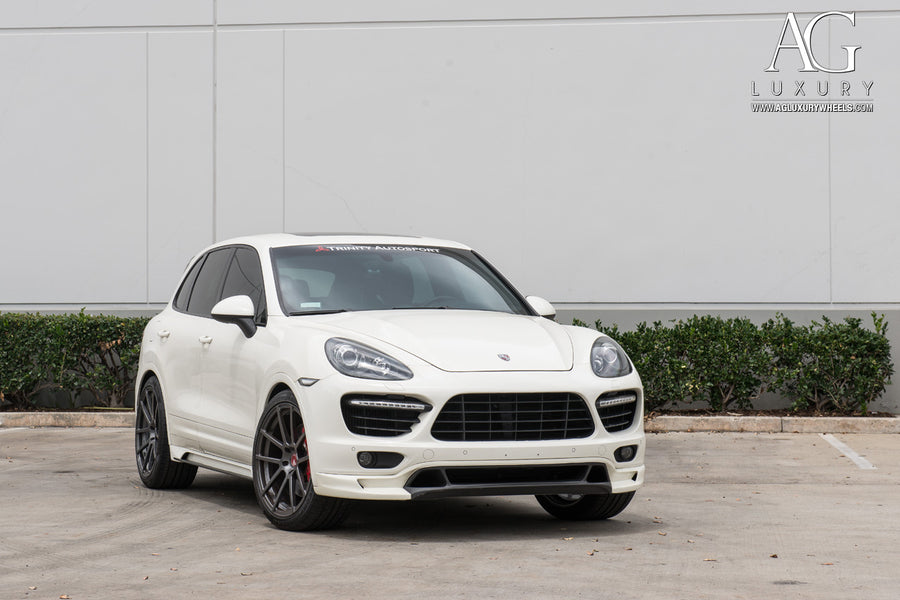 Porsche Cayenne Turbo on AG Luxury AGL21 forged wheels in gunmetal finish