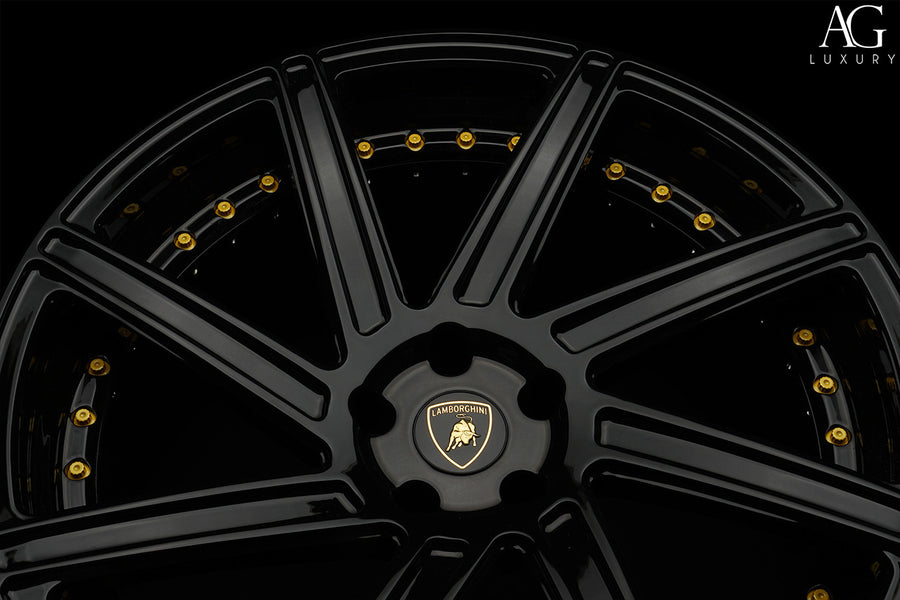 AG Luxury AGL22-8D gloss black duo-block forged wheel - view 3