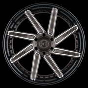 AG Luxury AGL22-8D brushed gloss black candy 3-piece forged wheel