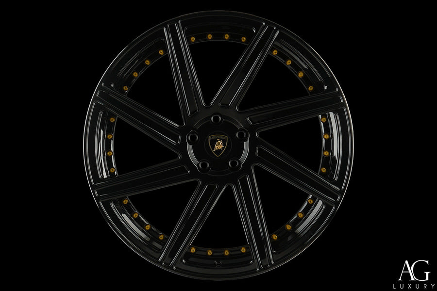 AG Luxury AGL22-8D gloss black duo-block forged wheel