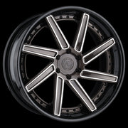 AG Luxury AGL22-8D brushed gloss black candy 3-piece forged wheel - view 2