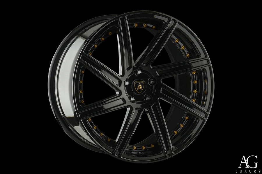 AG Luxury AGL22-8D gloss black duo-block forged wheel - view 2