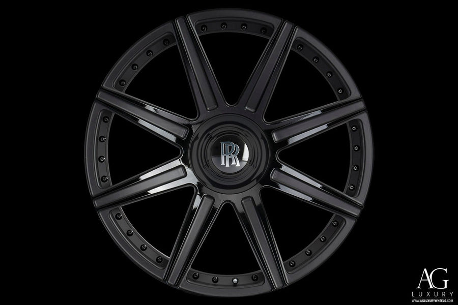 AG Luxury AGL22-8R gloss black duo-block forged wheel