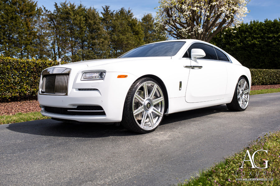 Rolls-Royce Wraith on AG Luxury AGL22-8R forged wheels in brushed / polished finish
