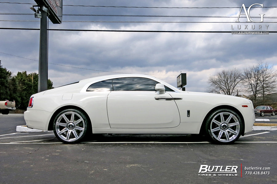 Rolls-Royce Wraith on AG Luxury AGL22-8R forged wheels in brushed / polished finish