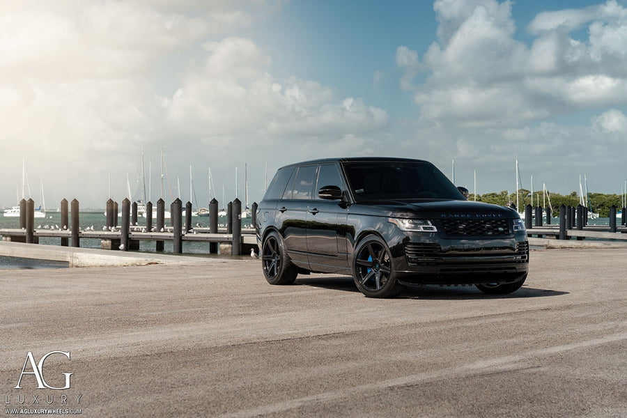 Land Rover Range Rover HSE on AG Luxury AGL22 forged wheels in gloss black finish