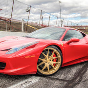 Ferrari 458 Italia on AG Luxury AGL23 forged wheels in brushed / gold finish