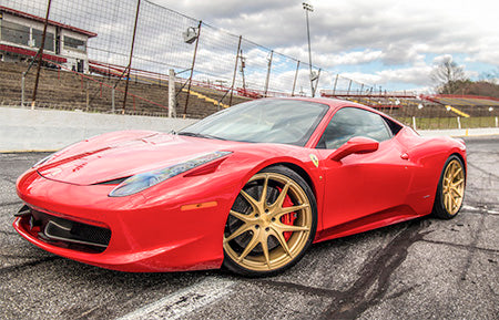 Ferrari 458 Italia on AG Luxury AGL23 forged wheels in brushed / gold finish