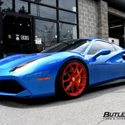 Ferrari 488 Spider on AG Luxury AGL23 forged wheels in brushed / candy finish