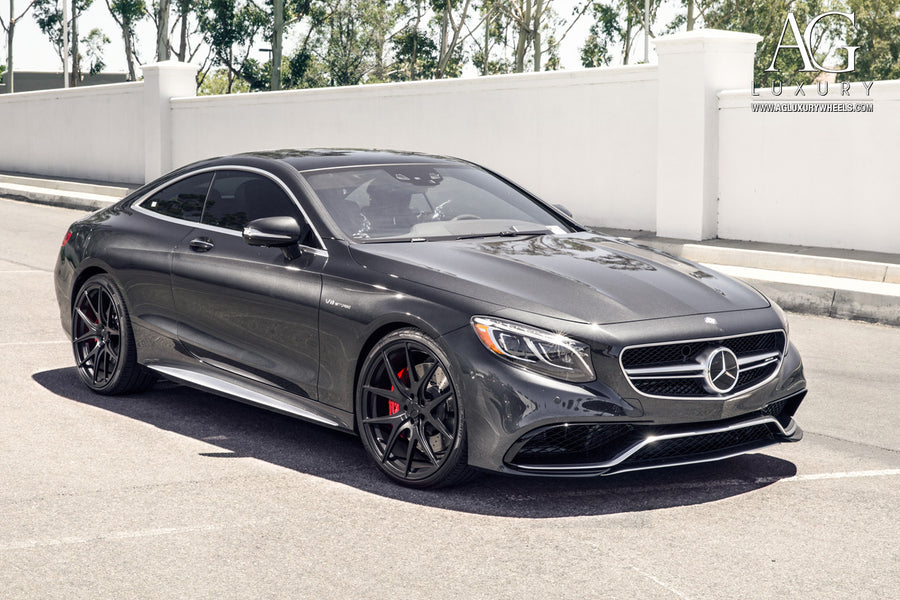 Mercedes-Benz S63 Coupe AMG on AG Luxury AGL23 forged wheels in matte black finish