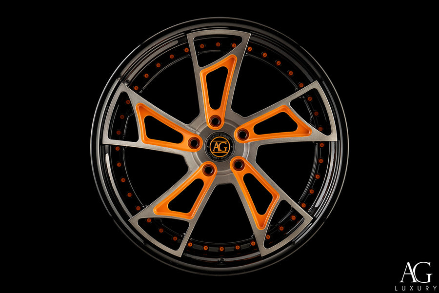 AG Luxury AGL24 brushed grigio 3-piece forged wheel
