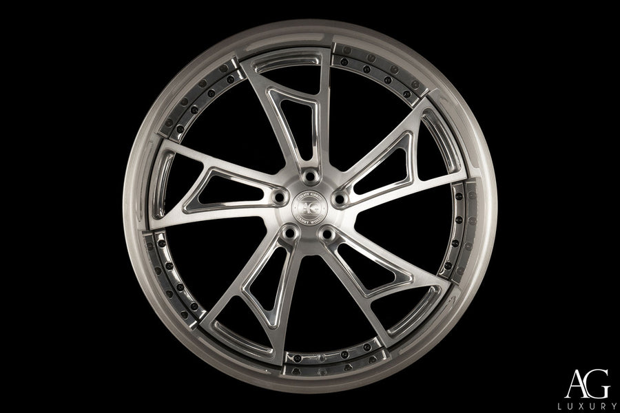 AG Luxury AGL24 brushed polished grigio forged wheel