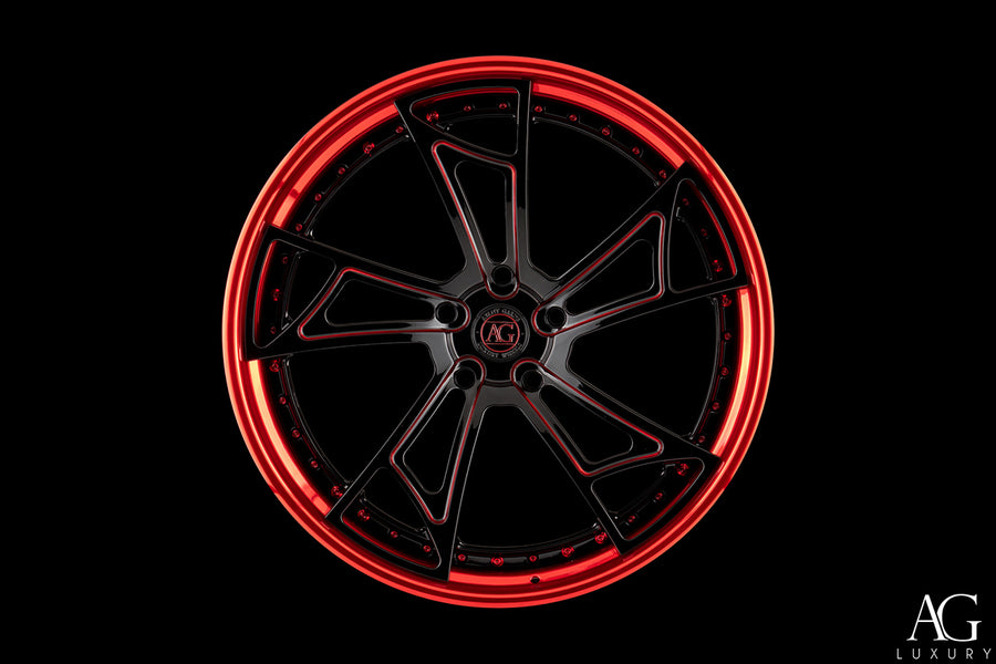 AG Luxury AGL24 gloss black candy 3-piece forged wheel