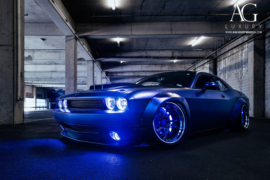 Dodge Challenger on AG Luxury AGL24 forged wheels in smoke finish