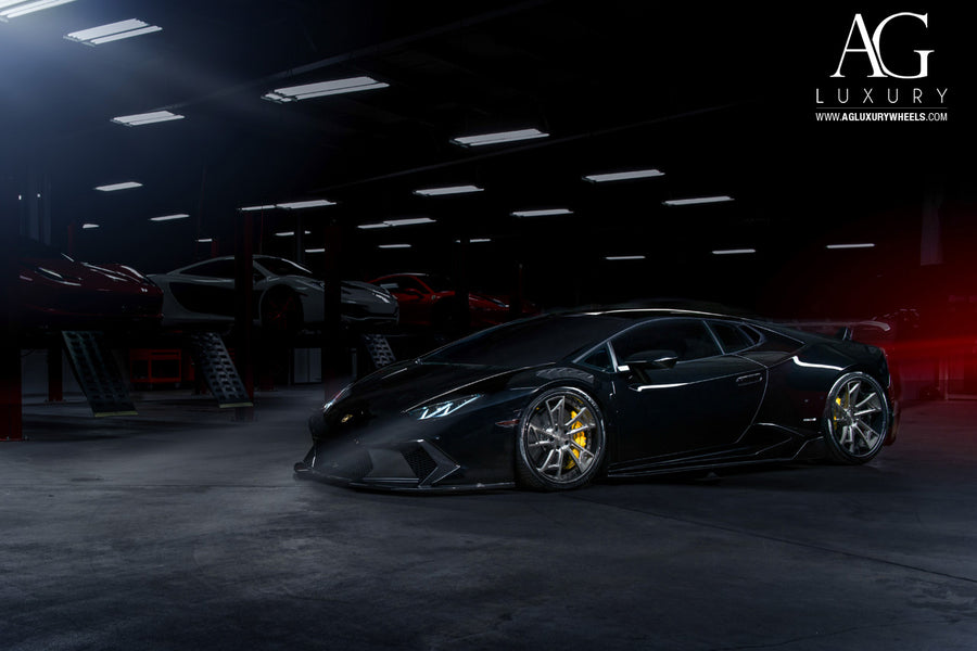 Lamborghini Huracan on AG Luxury AGL24 forged wheels in brushed / grigio finish