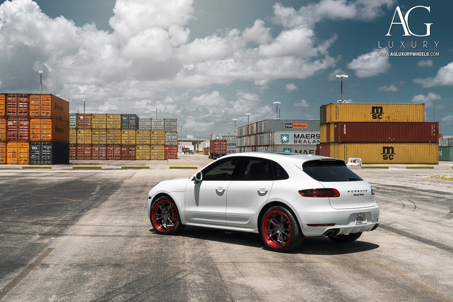 Porsche Macan on AG Luxury AGL24 forged wheels in brushed / grigio finish