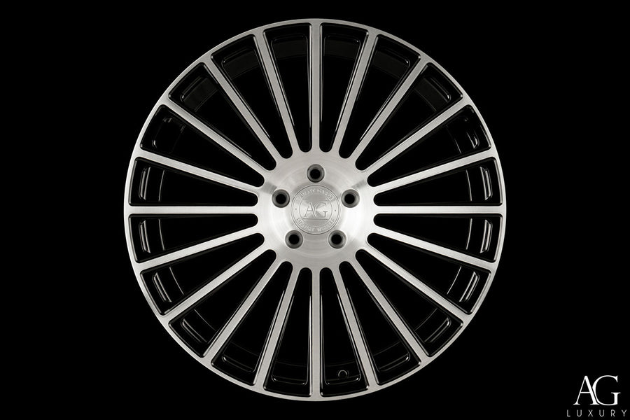 AG Luxury AGL25 brushed gloss black monoblock forged wheel