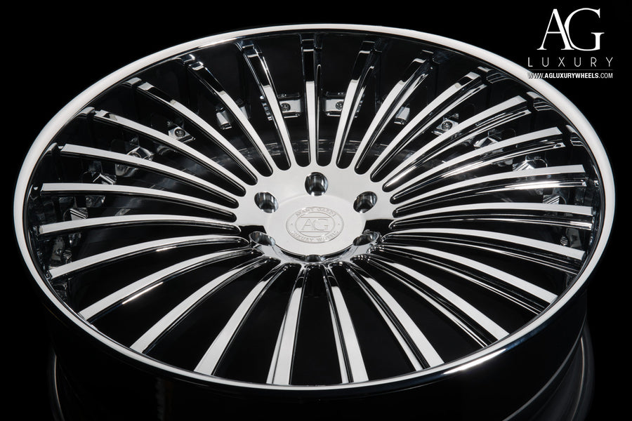 AG Luxury AGL25 chrome duo-block forged wheel