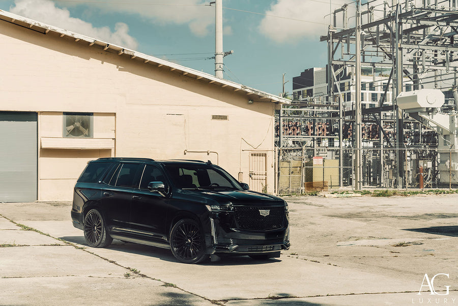 Cadillac Escalade on AG Luxury AGL25 forged wheels in matte black finish