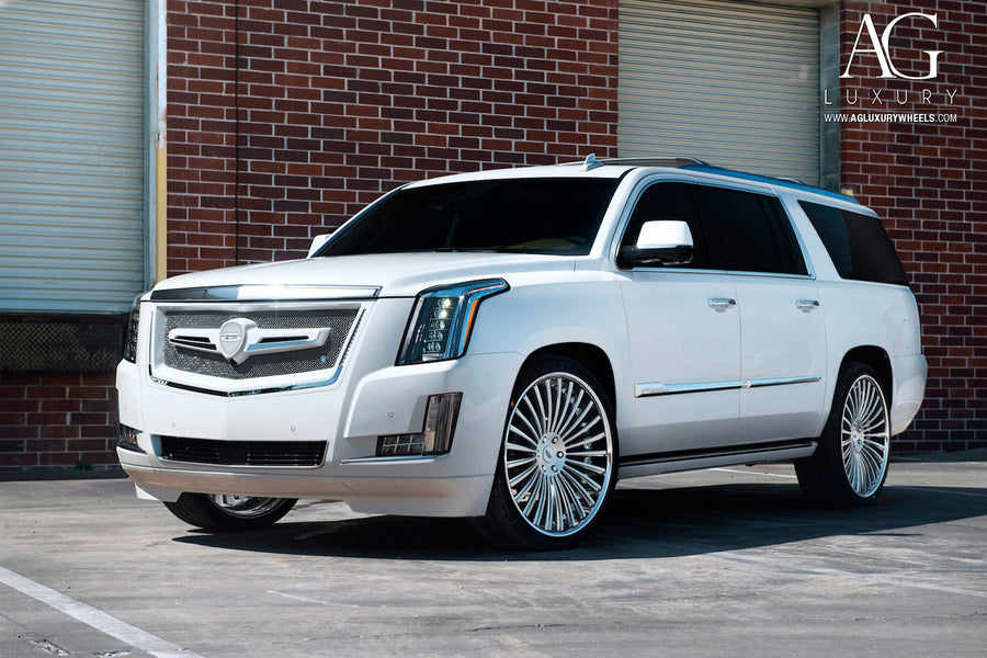 Cadillac Escalade on AG Luxury AGL25 forged wheels in chrome finish