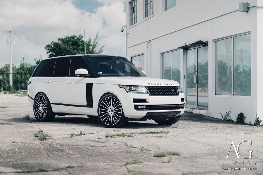Land Rover Range Rover HSE on AG Luxury AGL25 forged wheels in gloss white finish