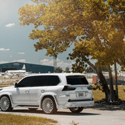 Lexus LX570 Wald on AG Luxury AGL25 forged wheels in polished / gloss white finish