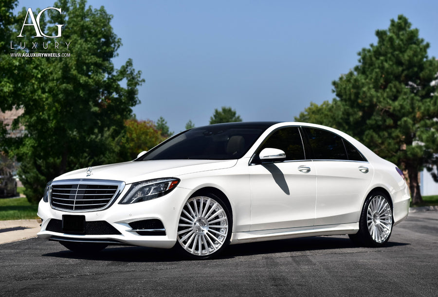 Mercedes-Benz S550 on AG Luxury AGL25 forged wheels in brushed / polished finish