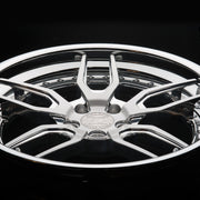 AG Luxury AGL26 brushed polished chrome 3-piece forged wheel - view 2