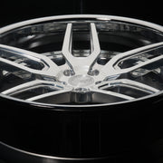AG Luxury AGL26 polished chrome gloss white forged wheel - view 2