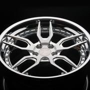 AG Luxury AGL26 brushed polished chrome 3-piece forged wheel