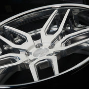 AG Luxury AGL26 polished chrome gloss white forged wheel
