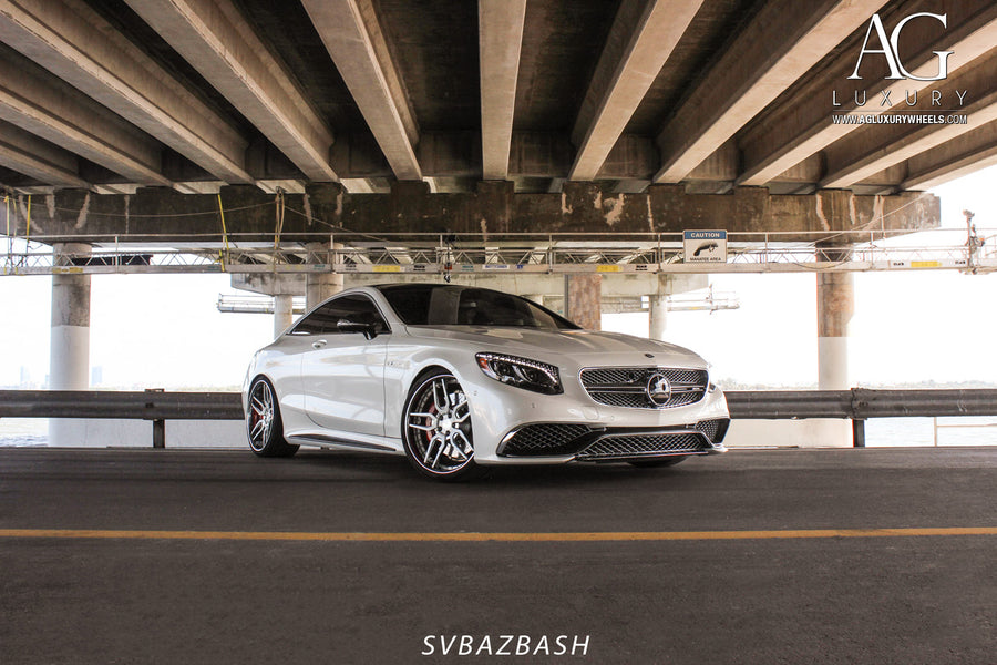 Mercedes-Benz S65 Coupe on AG Luxury AGL26 forged wheels in polished finish