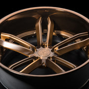 AG Luxury AGL27 brushed polished bronze duo-block forged wheel