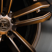 AG Luxury AGL27 brushed bronze duo-block forged wheel