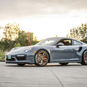 Porsche 991 Turbo on AG Luxury AGL27 forged wheels in brushed / bronze finish