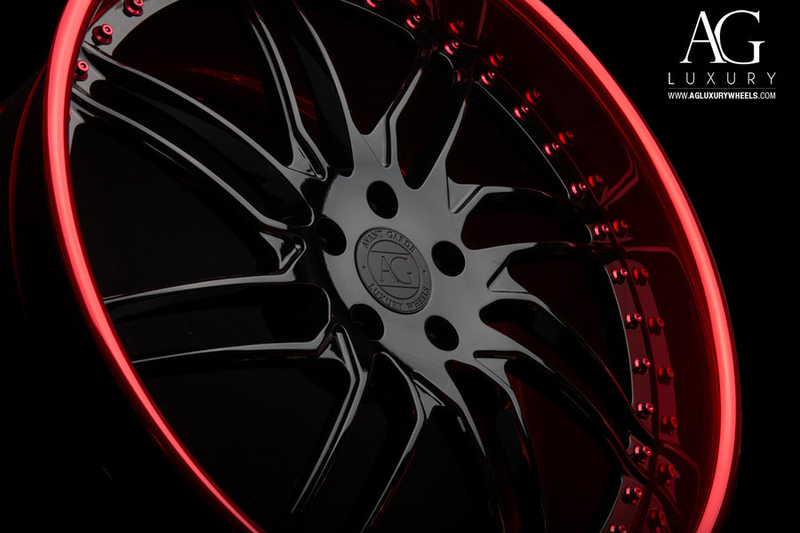 AG Luxury AGL28 gloss black candy forged wheel