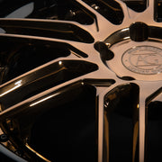 AG Luxury AGL28 polished gloss black bronze 3-piece forged wheel